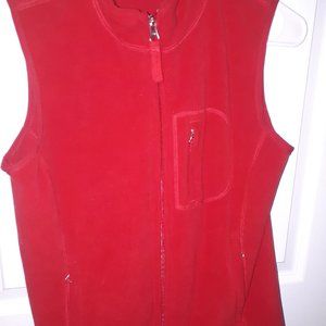 Cozy Denver Hayes Red Polar Fleece Vest Size Small